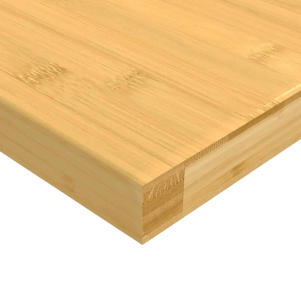 The Living Store Wandplank - Bamboe - 80 x 20 x 2.5 cm - Rustieke stijl