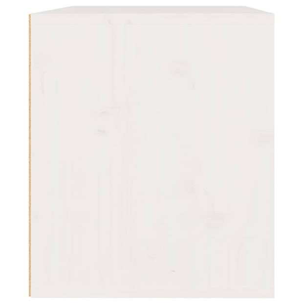 vidaXL Wandkast 45x30x35 cm massief grenenhout wit