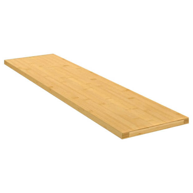 The Living Store Zwevende Wandplank - Bamboe - 80 x 20 x 1.5 cm - Rustieke Stijl