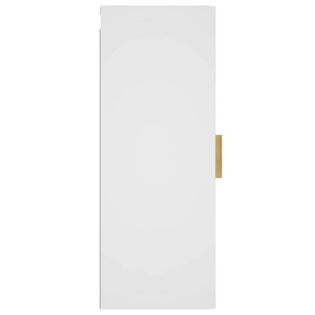 vidaXL Wandkast 34,5x34x90 cm bewerkt hout wit