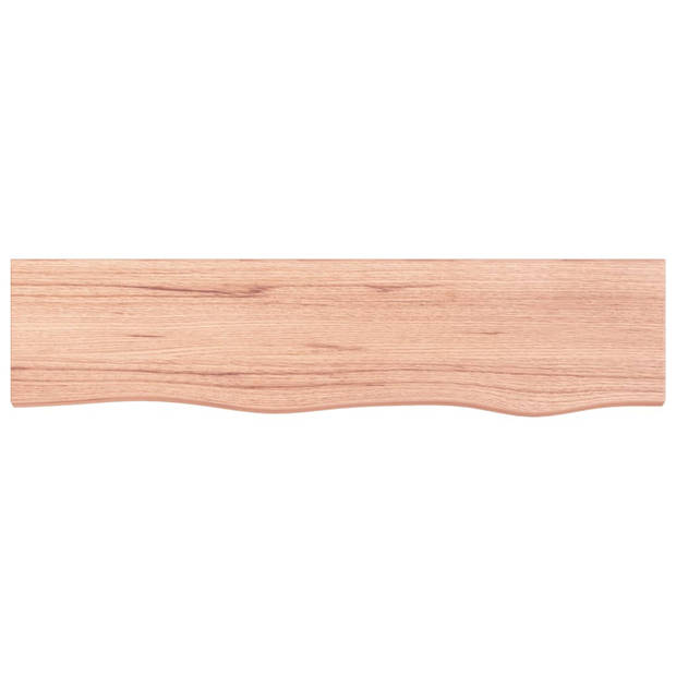 The Living Store Wandplank Eikenhout - Lichtbruin - 80x20x2 cm - Max - 20 kg draagvermogen