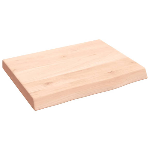 The Living Store Wandplank - Massief eikenhout - 40x30x4 cm - Draagvermogen- 20 kg