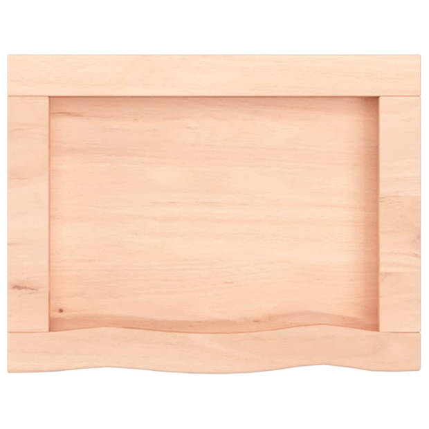 The Living Store Wandplank - Massief eikenhout - 40x30x4 cm - Draagvermogen- 20 kg