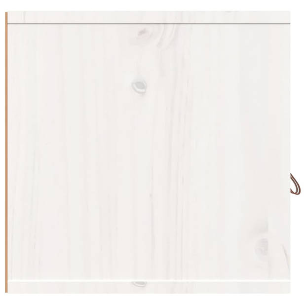 vidaXL Wandkast 80x30x30 cm massief grenenhout wit