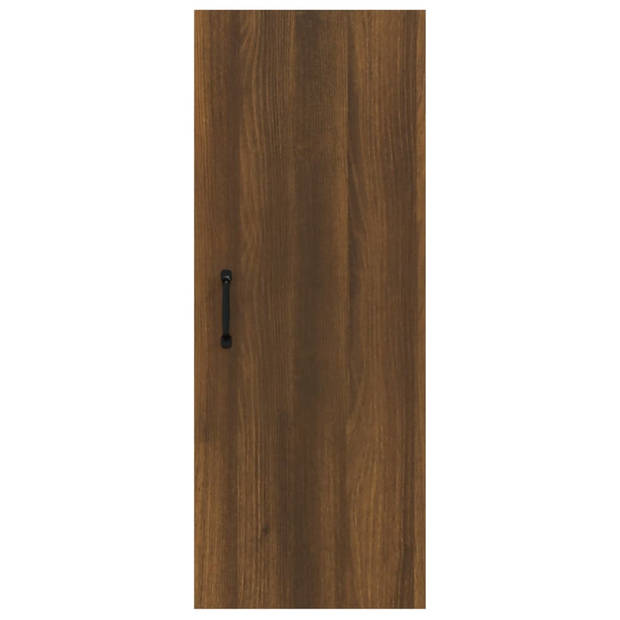vidaXL Wandkast 34,5x34x90 cm bewerkt hout bruin eikenkleur