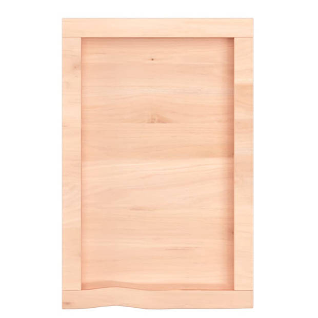 The Living Store Wandplank Massief Eikenhout - 40 x 60 x 4 cm - Rustieke Stijl