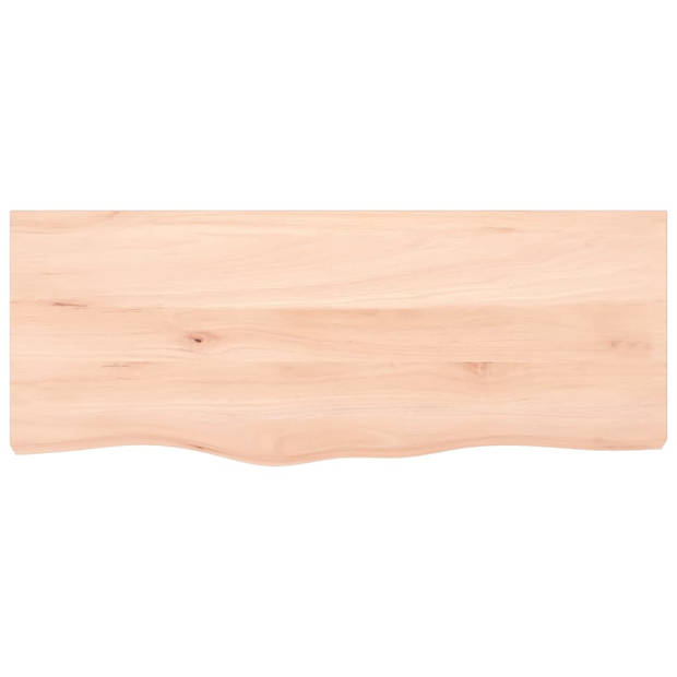 The Living Store - Wandplank - Massief Eikenhout - 100 x 40 x 4 cm - Natuurlijke Rand