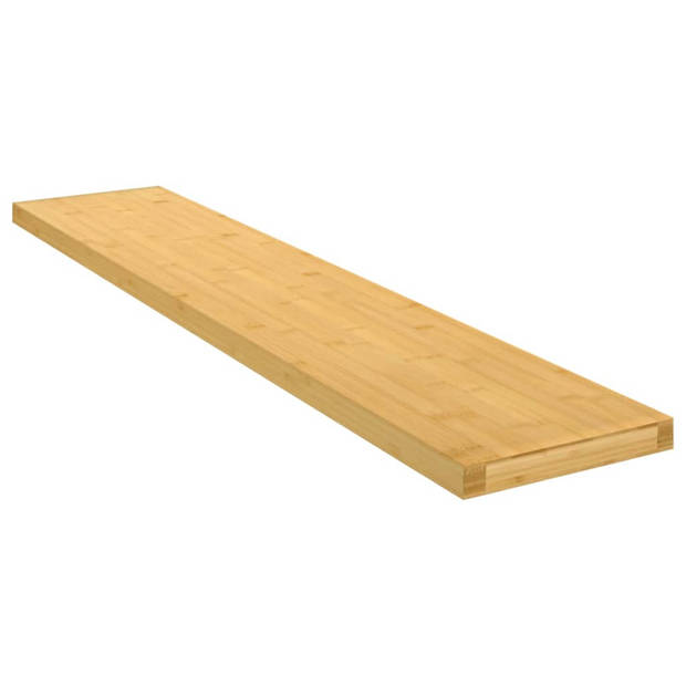 The Living Store wandplank bamboe 100x20x2.5 cm - praktisch en decoratief