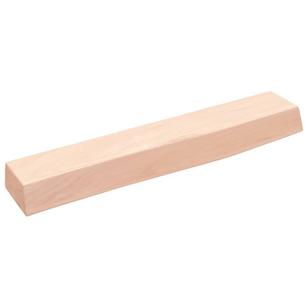 The Living Store Eiken Wandplank - 60 x 10 x 6 cm - Natuurlijke rand