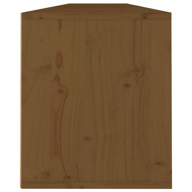 The Living Store Wandkast - Honingbruin - Massief grenenhout - 100x30x35cm - Set van 2