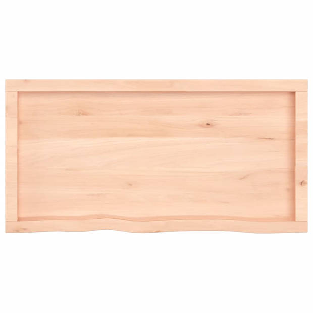 The Living Store Wandplank Eikenhout - 100 x 50 x 6 cm - Rustieke Stijl