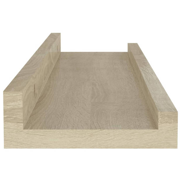 The Living Store Wandschap - Sonoma eiken - MDF - 40 x 9 x 3 cm