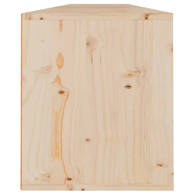 The Living Store Wandkast - Massief grenenhout - 100x30x35 cm - Set van 2