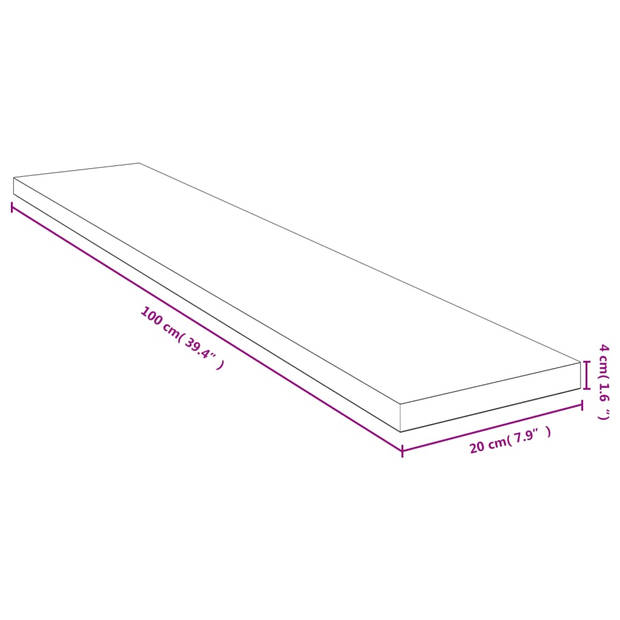 The Living Store Wandplank - Bamboe - 100 x 20 x 4 cm - Praktisch en decoratief