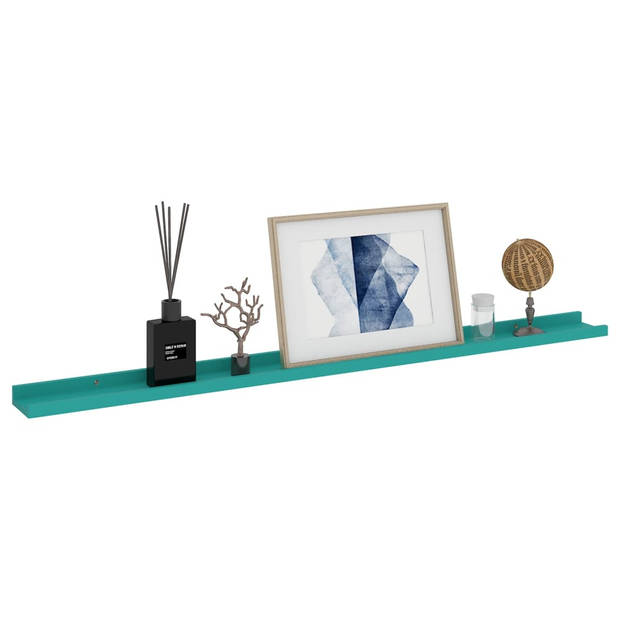 The Living Store Wandplank - Blauw - MDF - 115 x 9 x 3 cm - Praktisch en decoratief
