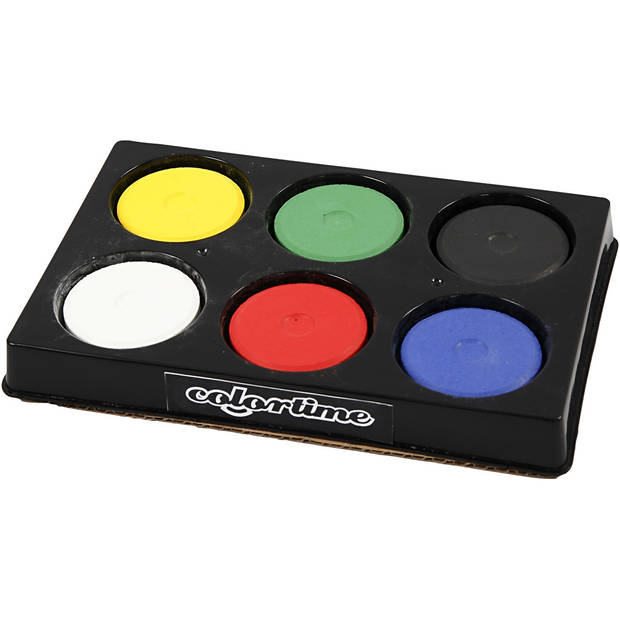Colortime Waterverf 6 primaire kleuren 19 x 57 mm