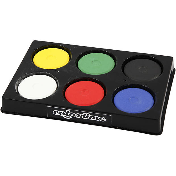 Colortime Waterverf 6 primaire kleuren 16 x 44 mm