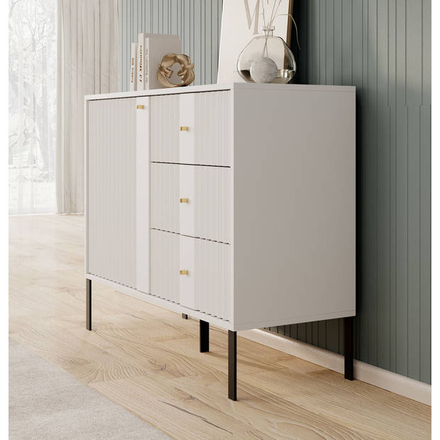 Meubella Dressoir Kaylan - Wit - 100 cm