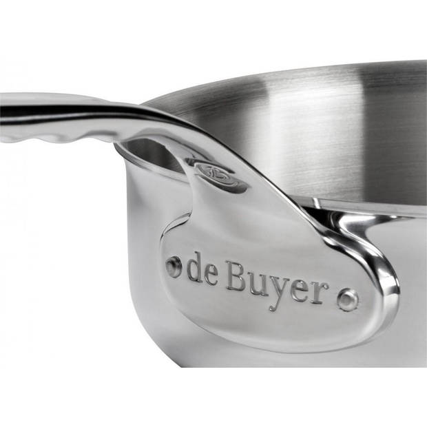 De Buyer Affinity steelpan - grijs - rechte steel - Ø 24 cm