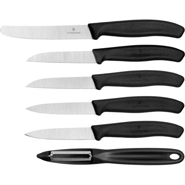 Victorinox Swiss Classic groentemessen - set van 6 - zwart