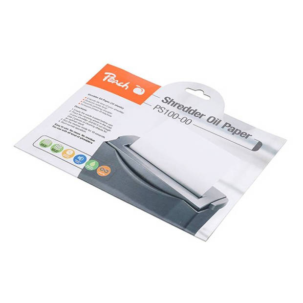 Peach PS100-00 geolied papier - voor papierversnipperaar - 12 vellen