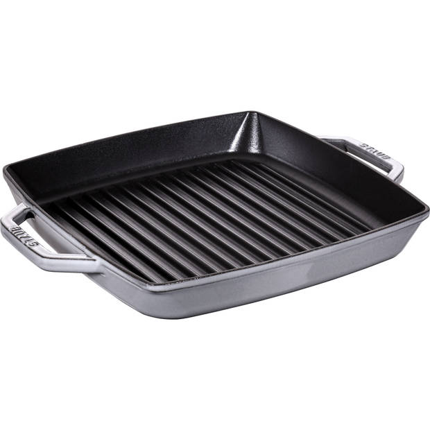 Staub grillpan - inductie - vierkant - 28 cm - grafietgrijs