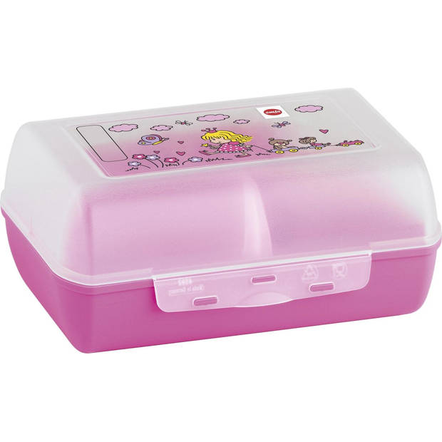 Emsa Kids lunchset - drinkfles 0.4 L - lunchbox - prinses - roze