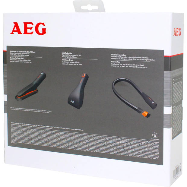 AEG AKIT12 stofzuigermond - huis/auto - met softbrush - 3 mondstukken - delecate oppervlakken