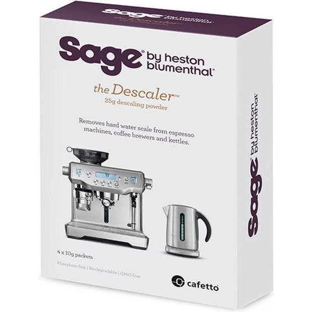 Sage The Desclaer ontkalker - 4x 10 gram zakjes - voor koffieautomaten/espressomachines/waterkokers