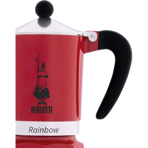 Bialetti Rainbow koffiezetapparaat - rood - 1 kopje