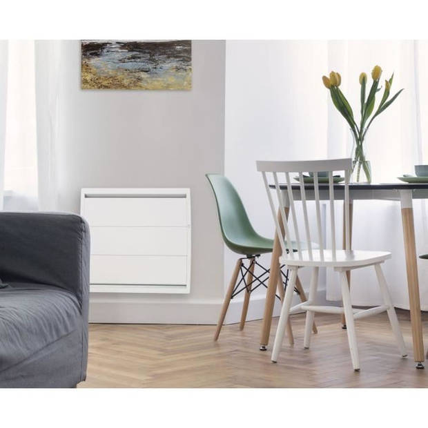 Arelelec lucht vo horizontaal 750 watt - elektrische radiator zacht warmte - briljante witte kleur - Frankrijk garantie