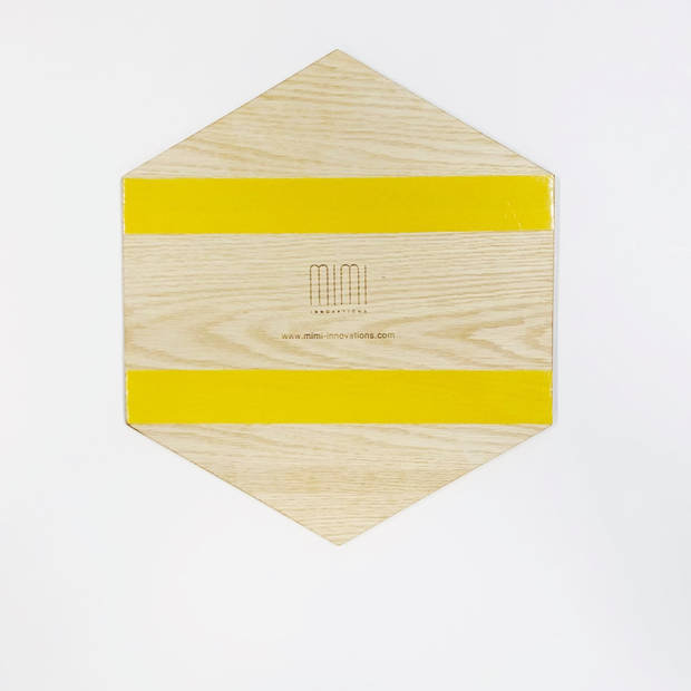 MiMi Innovations Hexagon Wandplank - Chic & Modulair, Ideaal voor het Presenteren van Boeken & Schatten, 32x37x13cm