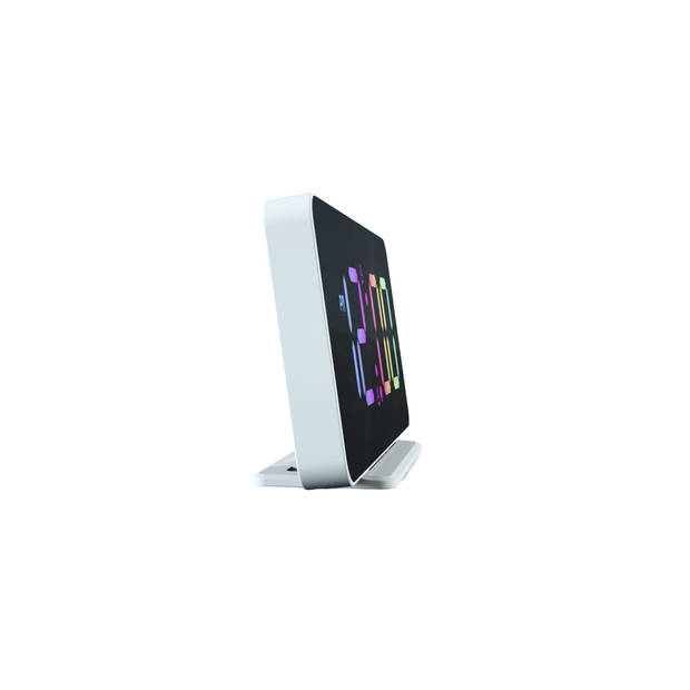 Caliber Caliber Slimline - Wekker - Digitale Klok - Slaapkamer - Twee alarmen - Groot Meerkleurig Display - USB