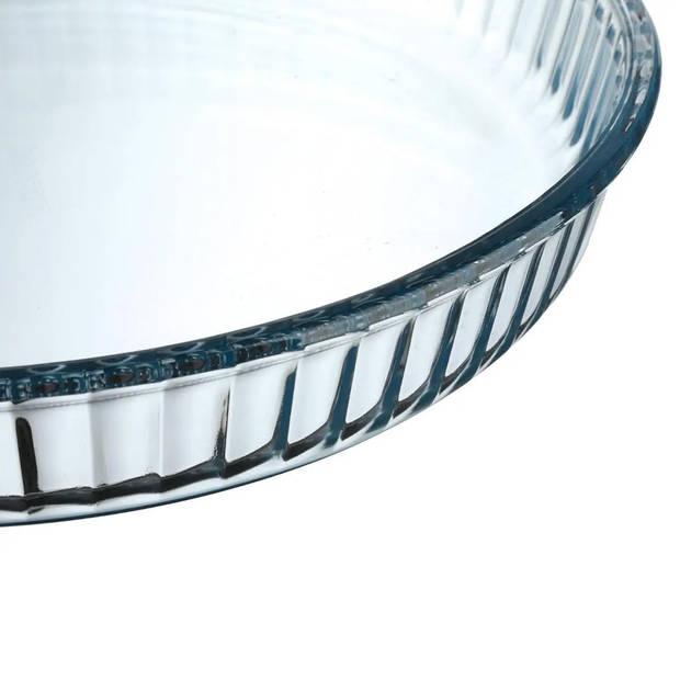 Ovenschaal rond - Transparant - Glas - Diameter 32 cm - Ovenschalen