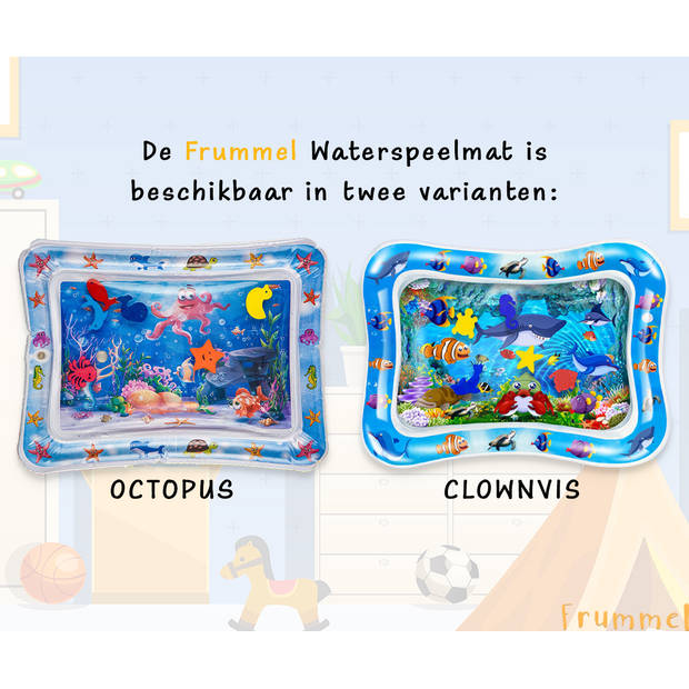 Frummel Waterspeelmat Baby – Watermat – Speelkleed – Opblaasbaar – Waterspeelgoed Baby - Kraamcadeau - Octopus