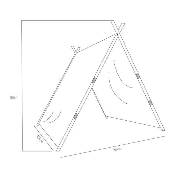 Sunny Como Tipi Tent in Groen Wigwam Speeltent / Speeltentje van 100% katoen & FSC 100% hout