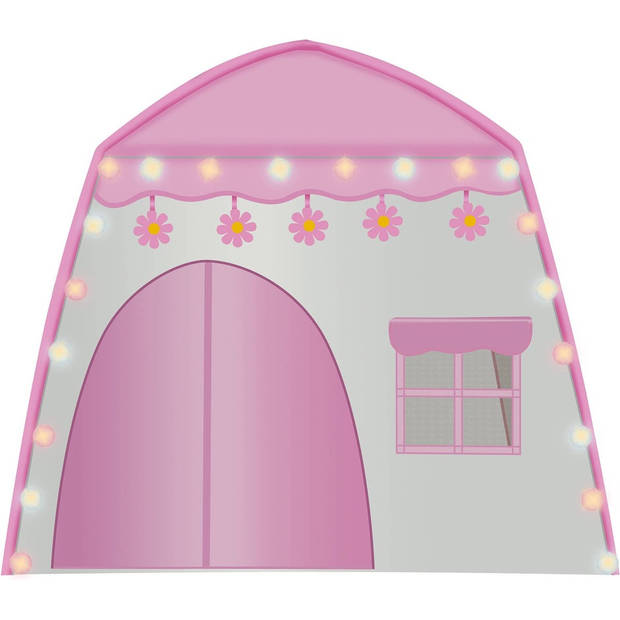 Parya Home - Speeltent XL - Met LED-verlichting - Roze Tent - Voor Kinderen