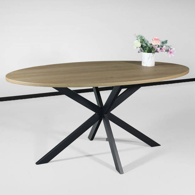 Eettafel ovaal 160cm Rato lichtbruin ovale tafel x