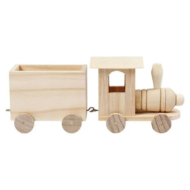 Creativ Company Houten Trein met Wagon