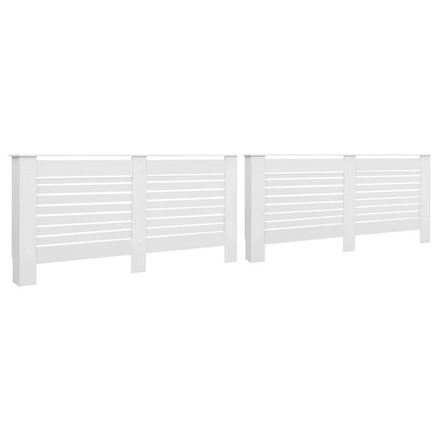 The Living Store Radiatorombouw - Wit - 172 x 19 x 81.5 cm - MDF met matte afwerking