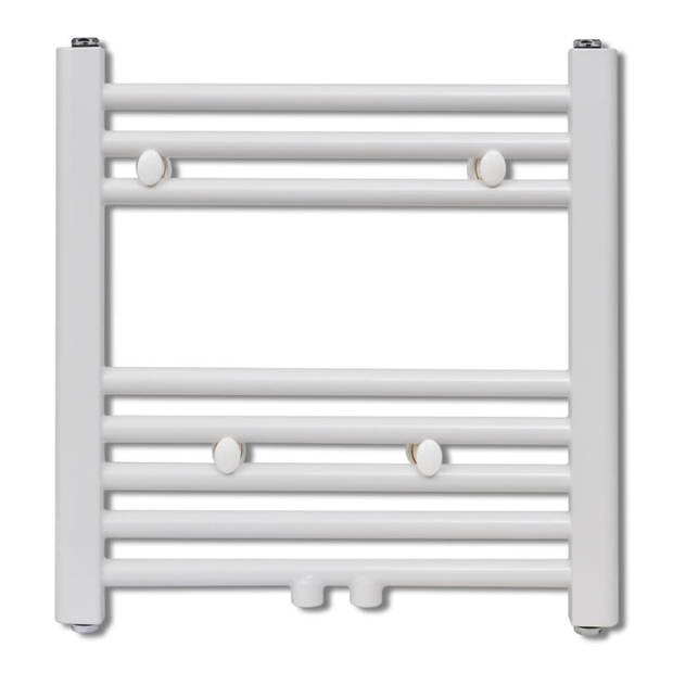 The Living Store Handdoekradiator - 480x480mm - 8 stalen dwarsbalken - wit - 210W