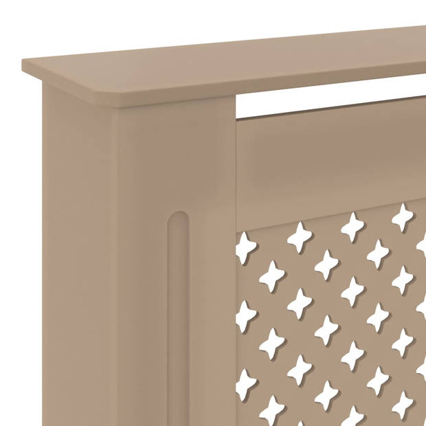 The Living Store Radiatorkast - MDF - 142-205 x 20.5 x 82 cm