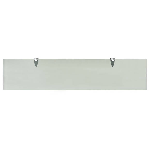 The Living Store Zwevende Plank - 90 x 20 cm - Matglas - 8 mm - 15 kg