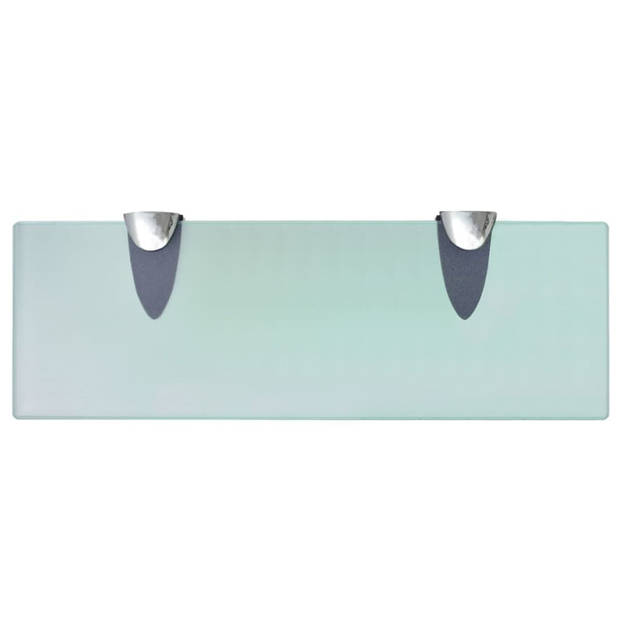The Living Store Zwevende Plank - Glazen Schap - Transparant - 30 x 10 cm - 8 mm dikte