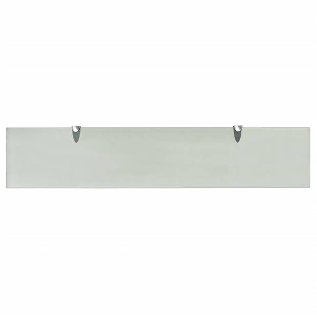 The Living Store Zwevende Plank - Matglas - 100 x 20 cm - 15 kg
