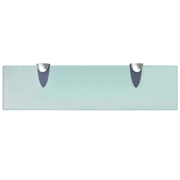 The Living Store Zwevende Plank - Glazen Schap 40 x 10 cm - Transparant - 10 kg draagvermogen