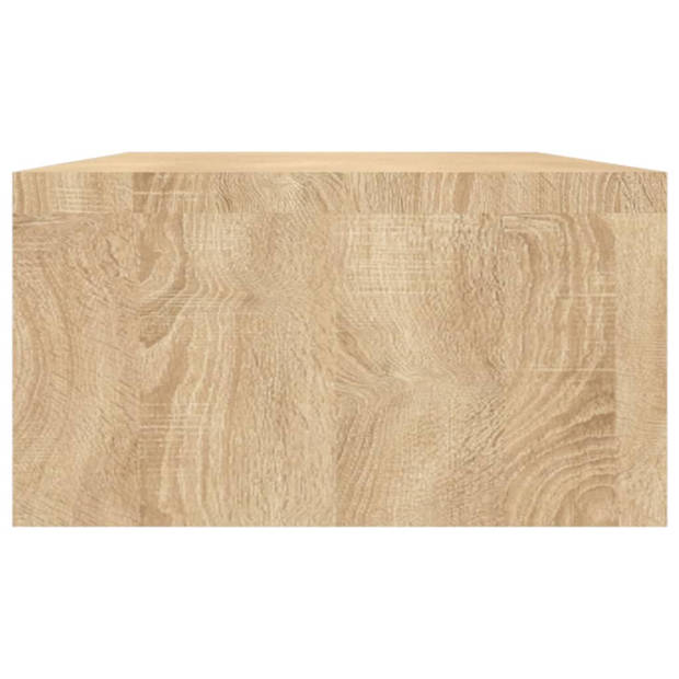 The Living Store Monitorstandaard Sonoma Eiken - 100x24x13 cm - Hoogwaardig bewerkt hout