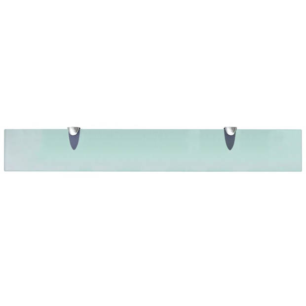 The Living Store Zwevende Plank - Glazen Schap 70 x 10 cm - Transparant Gehard Veiligheidsglas - Draagvermogen 10 kg