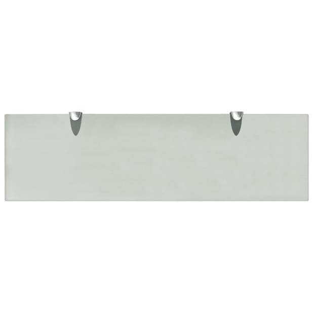 The Living Store Zwevende Plank - Glazen Schap 70x20 cm - Matglas