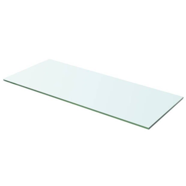 The Living Store Glazen Wandplank - 60 x 20 cm - Transparant - 8 mm Dikte